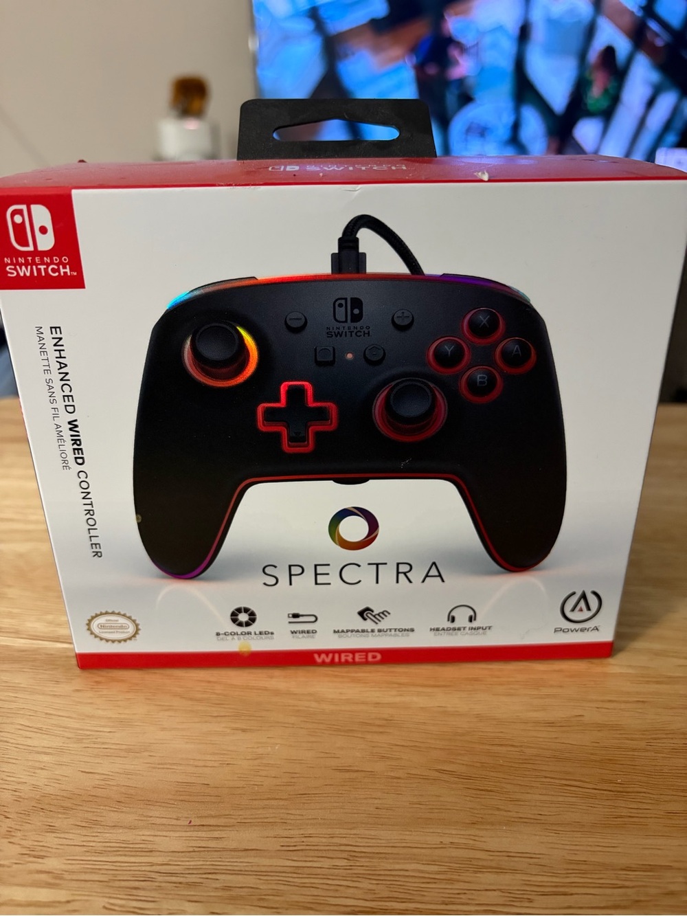 Spectra Wired Controller for Nintendo Switch - Black with Red Accents